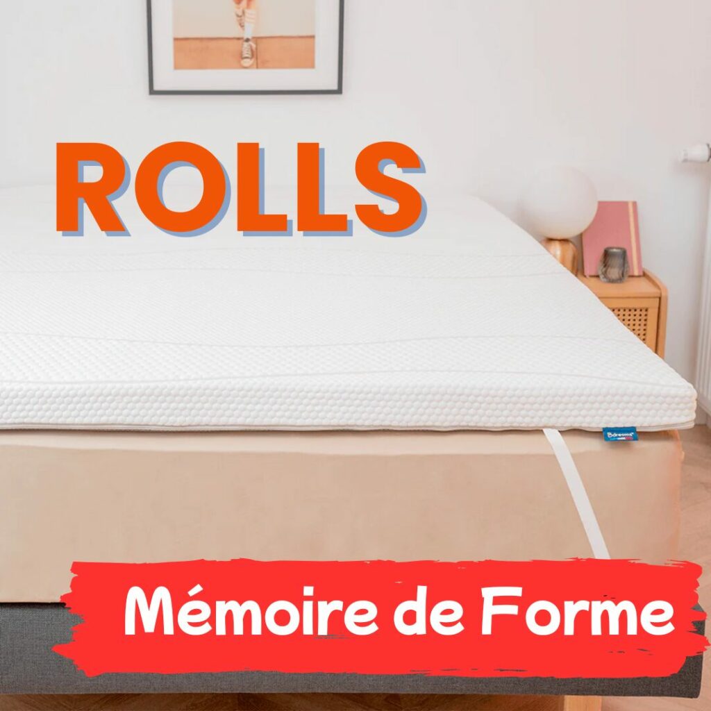 ROLLS de BDREAMS : surmatelas à mémoire de forme