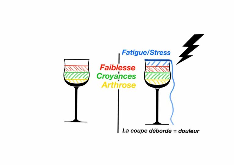 Mal de dos Multifactoriel comme une coupe qui déborde