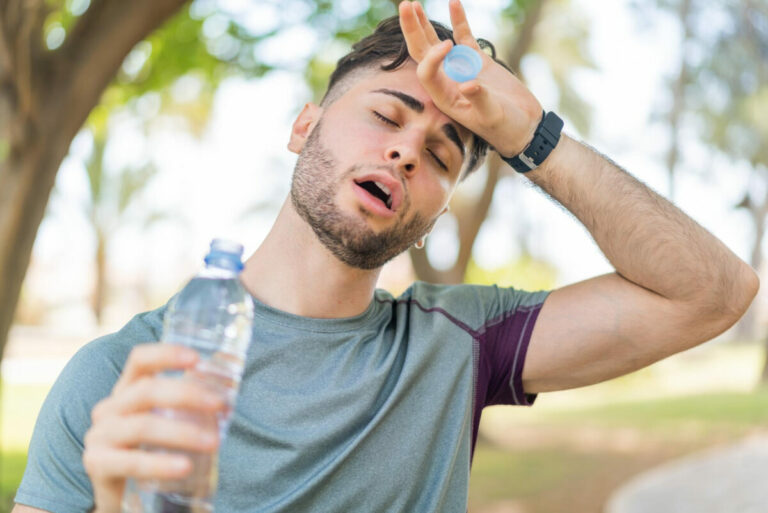 La Déshydratation face à l'effort lors de canicule est importante.